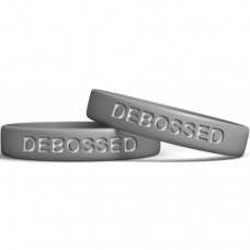 Silver 13mm Debossed Wristband  Manufacturer